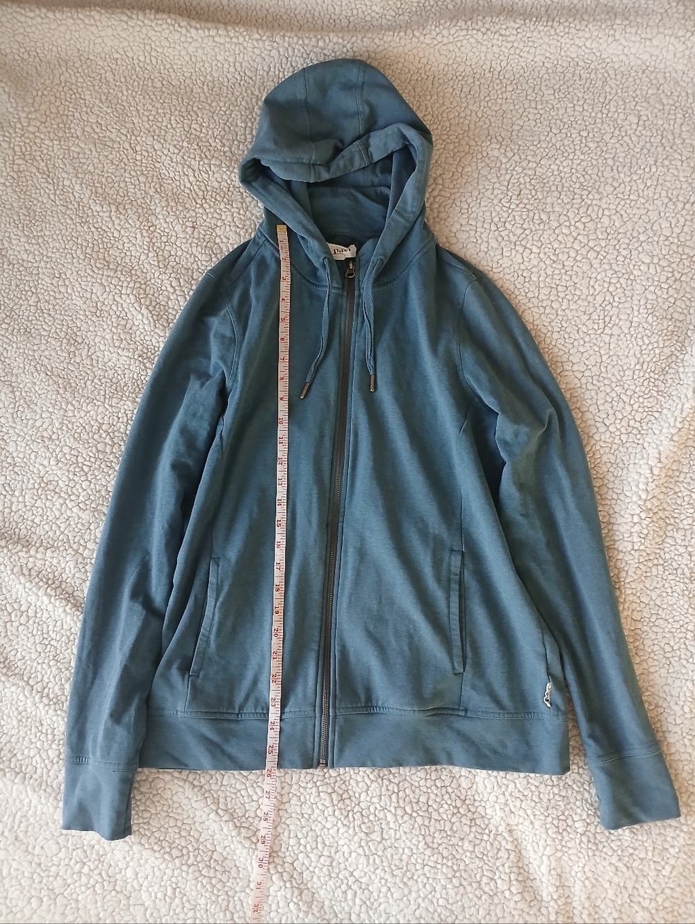 Pact Women's Teal Full-Zip Hoodie Sweater